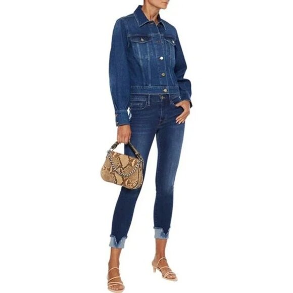 Frame Denim Le Skinny Split Cuff Skinny Jeans - Picture 1 of 9